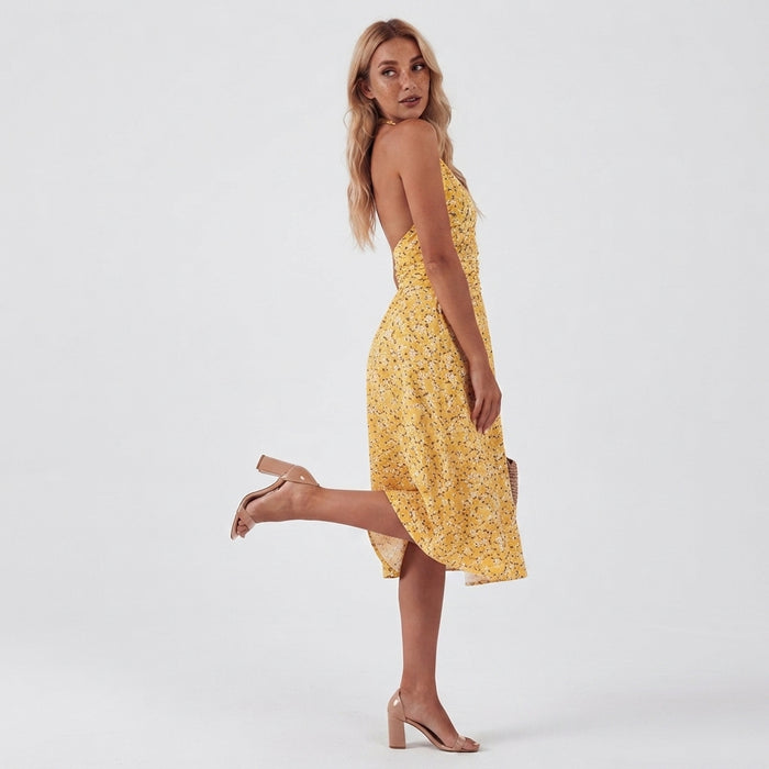 Monaco Halter Midi Dress