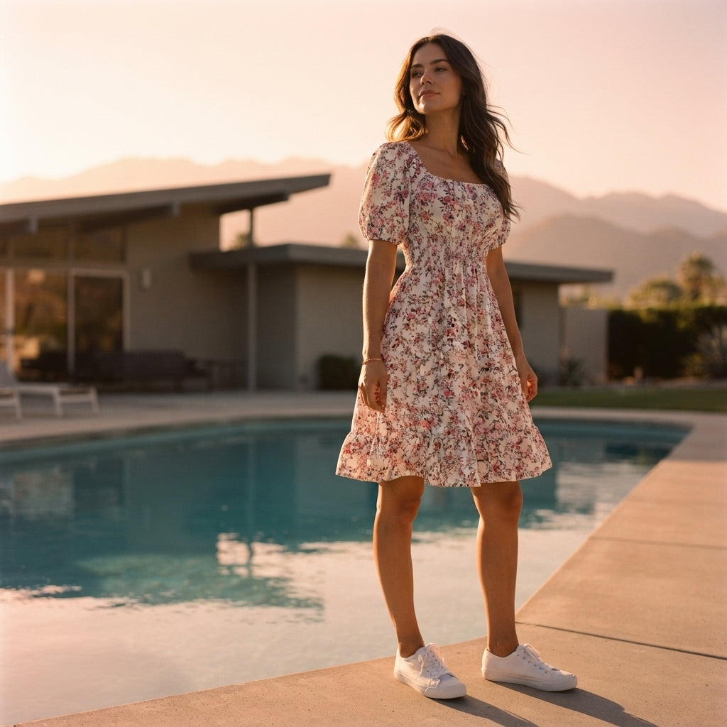 Carolina Rosewater Midi Dress
