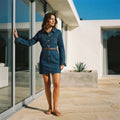 Hudson Belted Denim Shirtdress