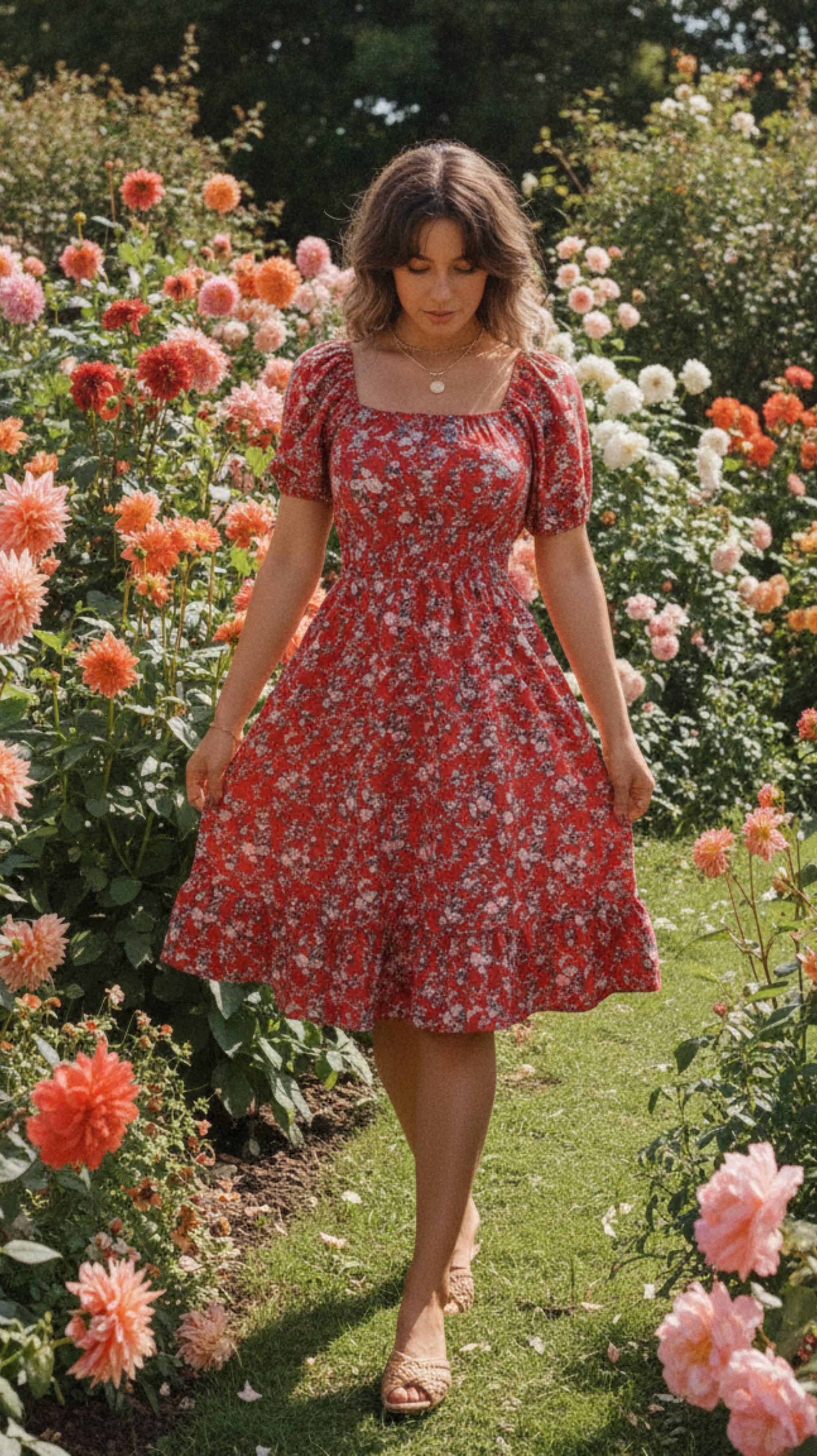 Nashville Crimson Midi Dress