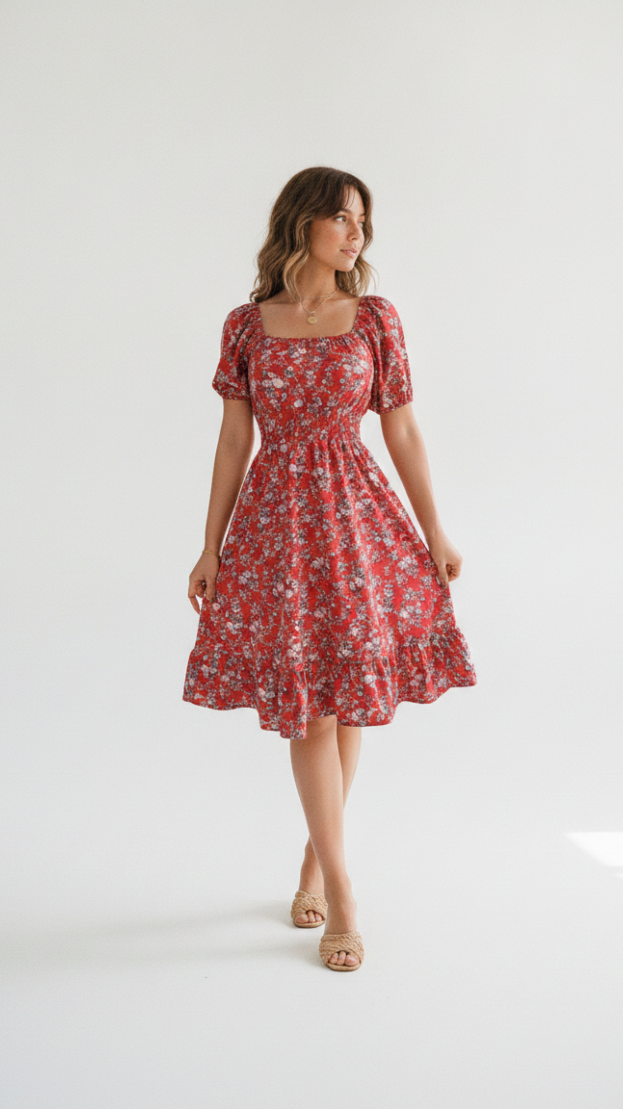 Nashville Crimson Midi Dress