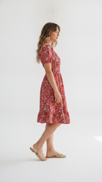 Nashville Crimson Midi Dress