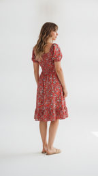 Nashville Crimson Midi Dress