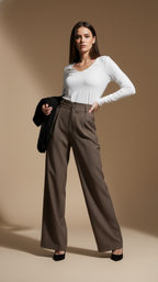 The Pleated Wide Leg Trouser