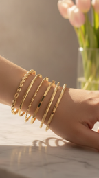 Crystal Luxe Bracelet Stack Gold