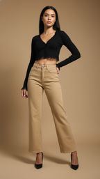 The Khaki Straight Leg Trouser