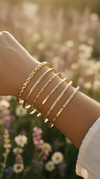 Crystal Luxe Bracelet Stack Gold