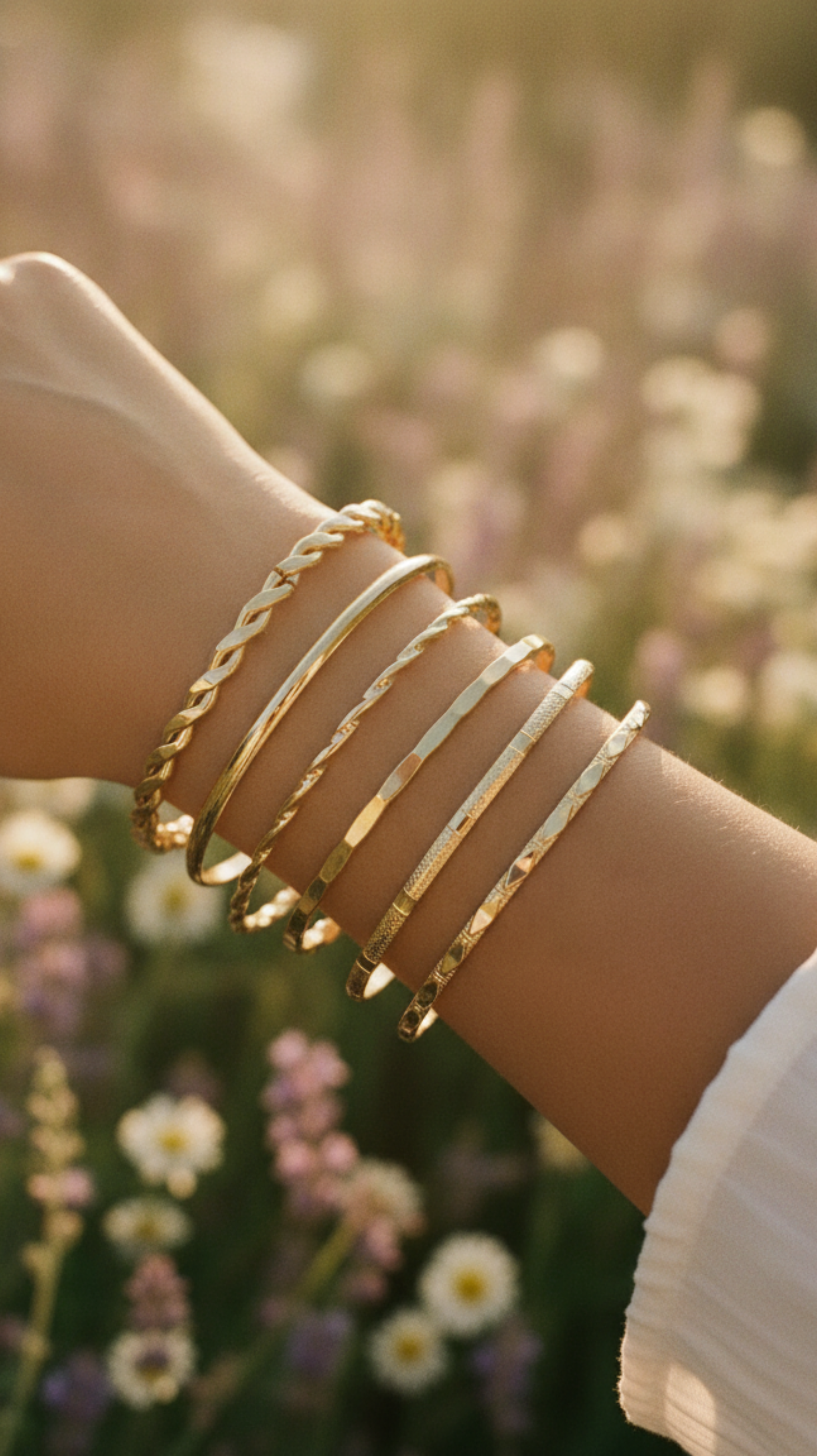 Crystal Luxe Bracelet Stack Gold