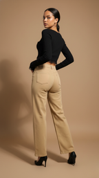 The Khaki Straight Leg Trouser