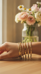 Crystal Luxe Bracelet Stack Gold