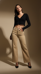 The Khaki Straight Leg Trouser