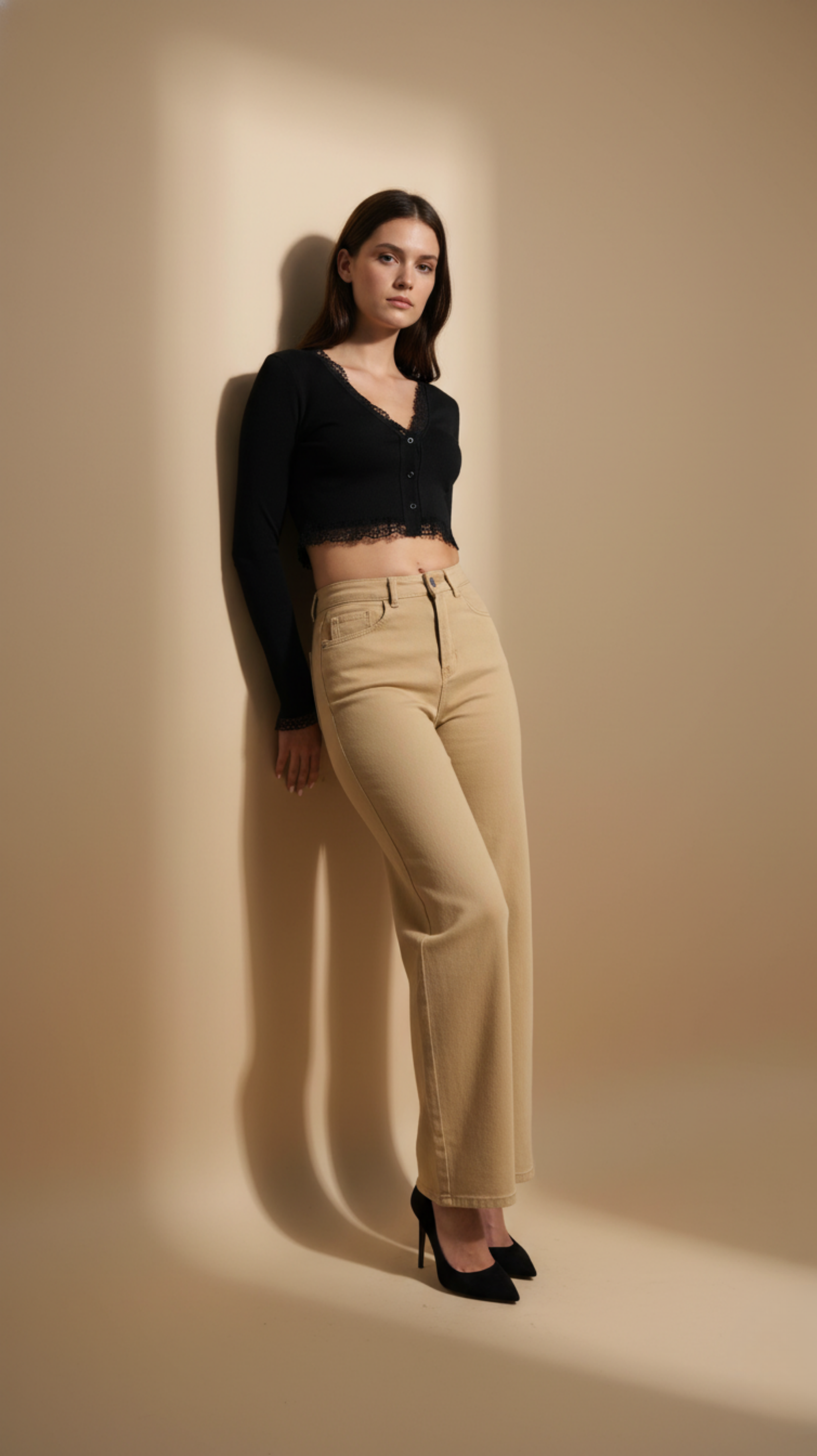 The Khaki Straight Leg Trouser
