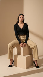 The Khaki Straight Leg Trouser