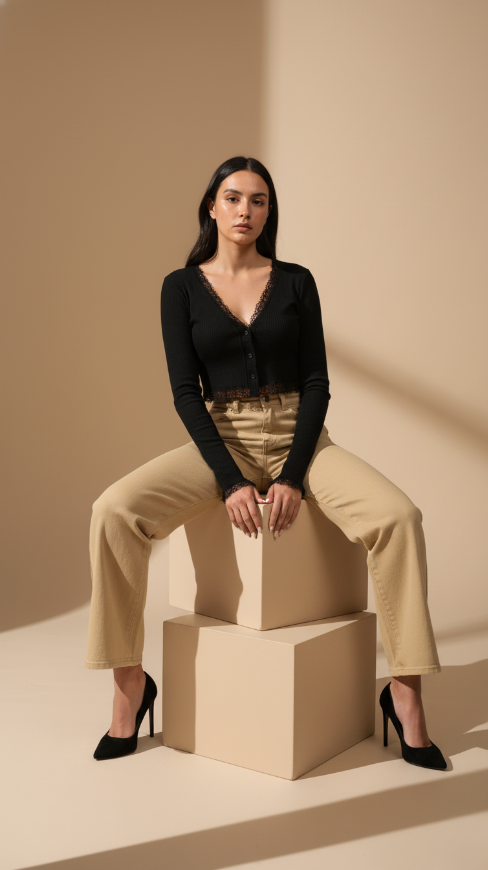The Khaki Straight Leg Trouser