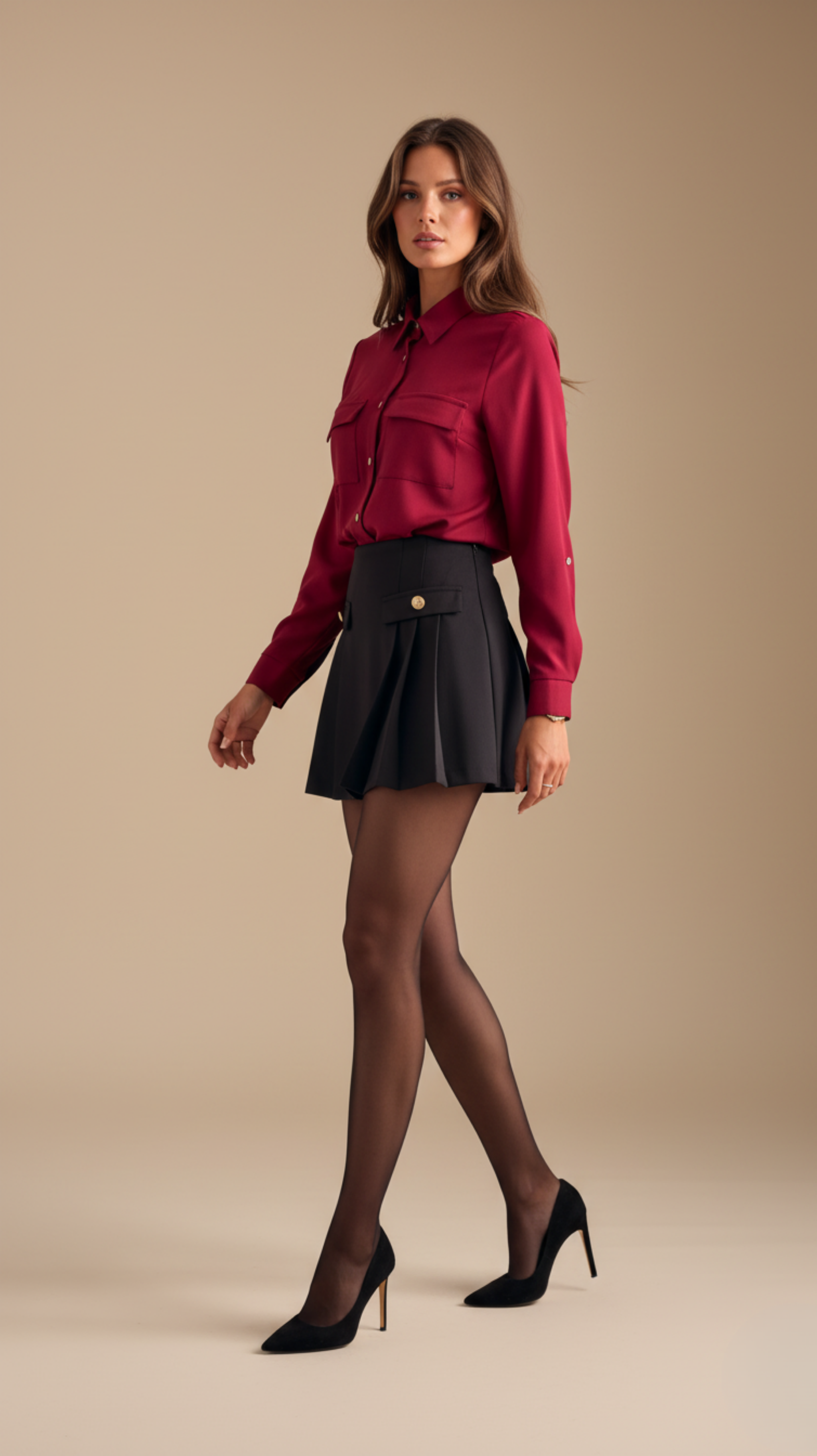 Burgundy Button Up Shirt