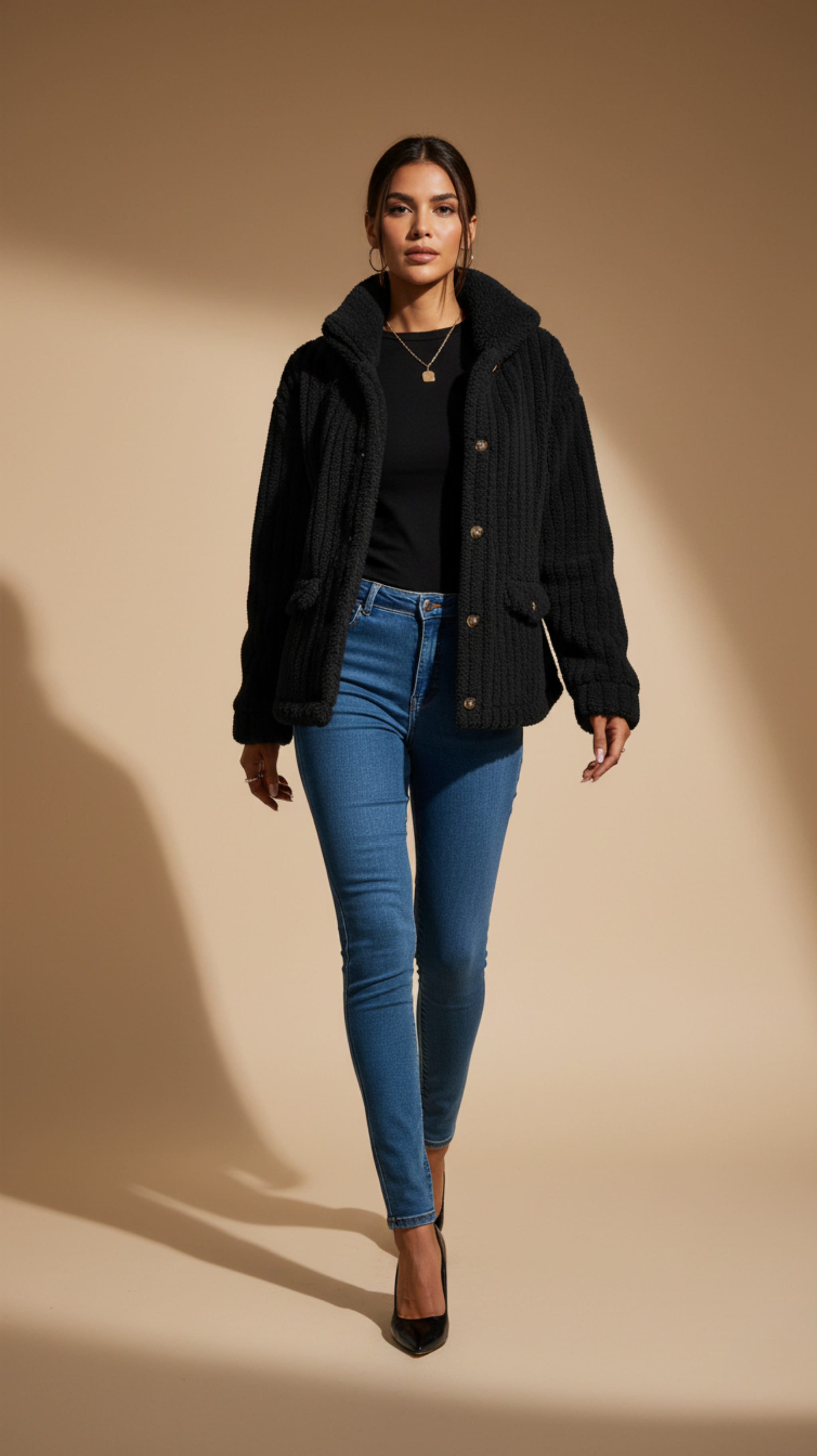 Vegan Wool Teddy Coat