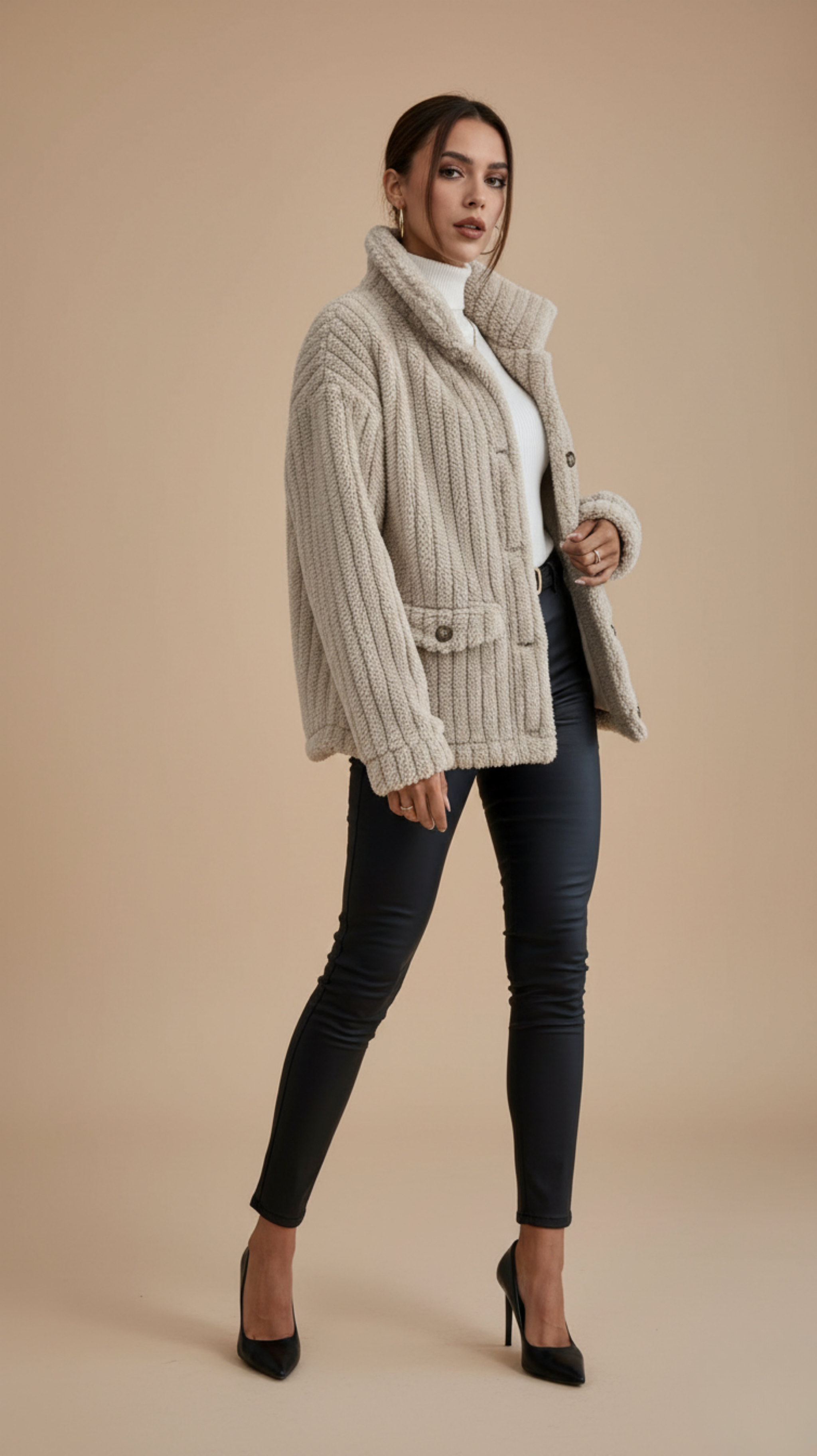 Vegan Wool Teddy Coat