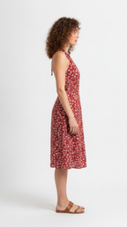 Cherry Daisy Halter Midi