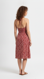 Cherry Daisy Halter Midi