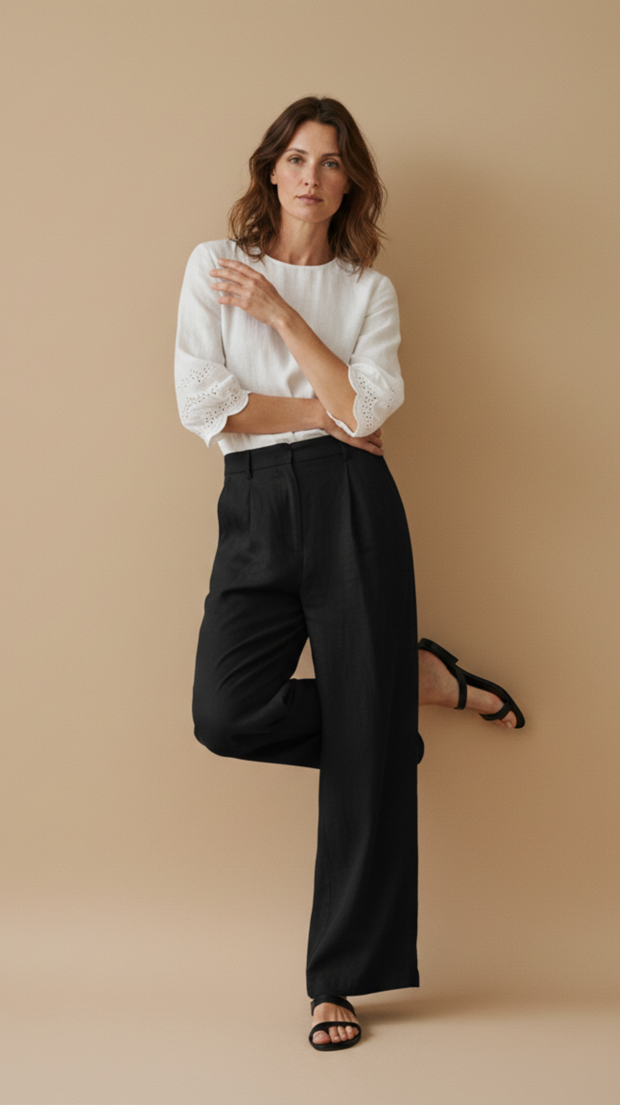 Linen Wide Leg Trouser