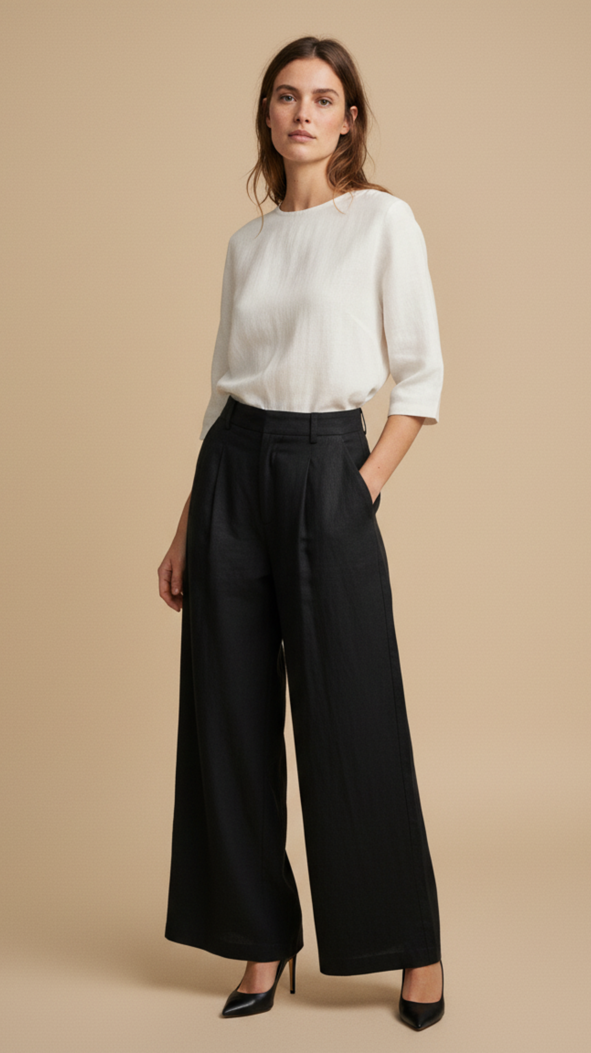 Linen Wide Leg Trouser