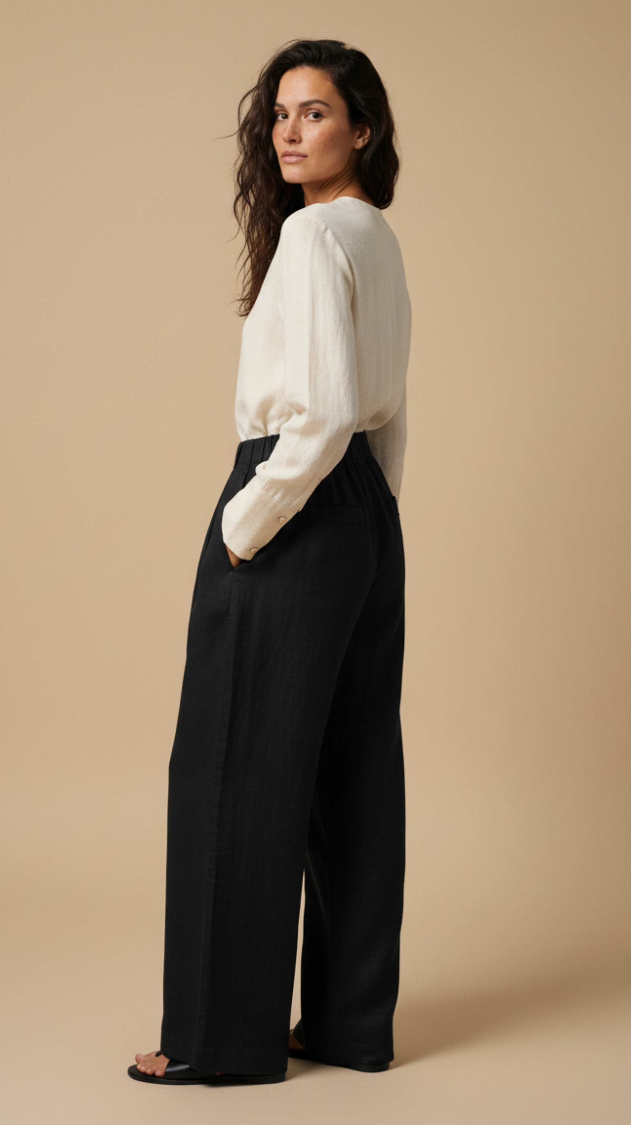 Linen Wide Leg Trouser