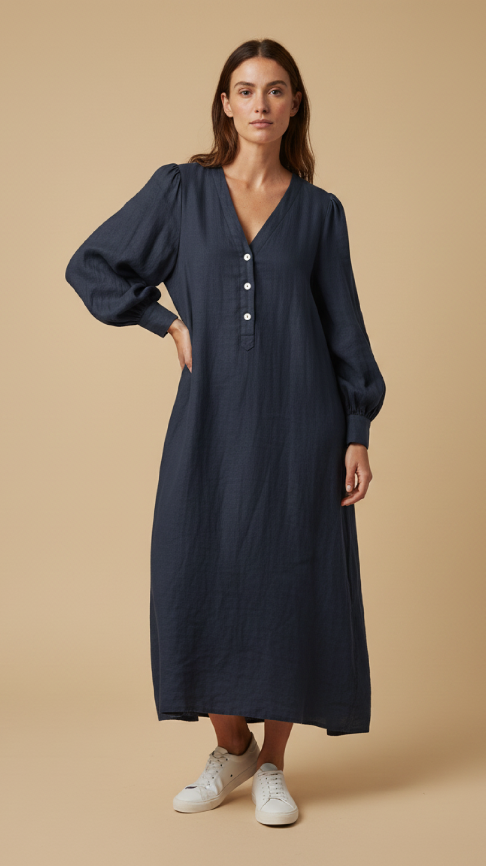 Capri Linen Maxi Dress