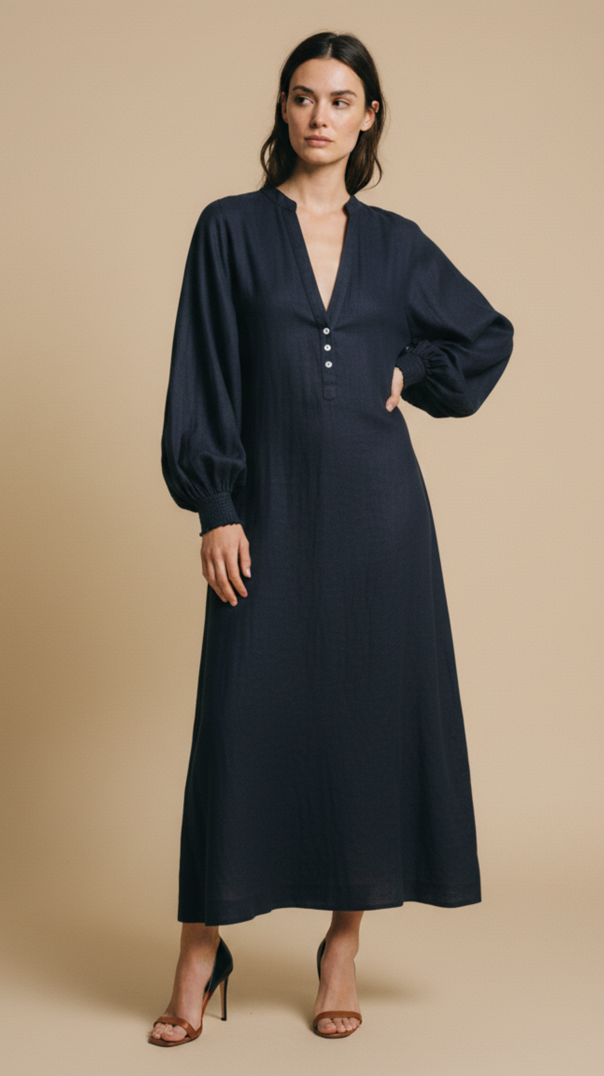 Capri Linen Maxi Dress