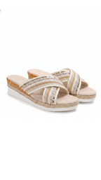 Coastal Sequin Wedge Slide