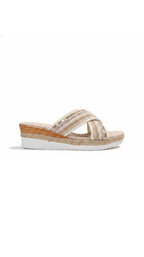 Coastal Sequin Wedge Slide