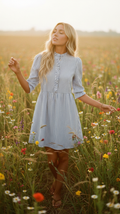 Coastal Stripe Shirt Dress
