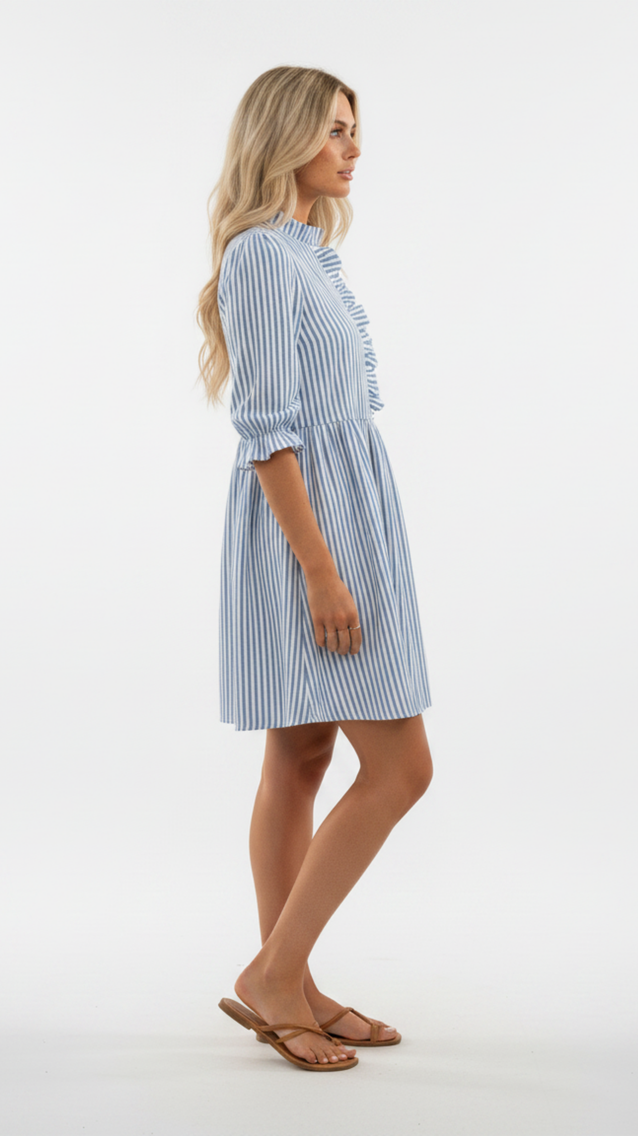 Coastal Stripe Shirt Dress