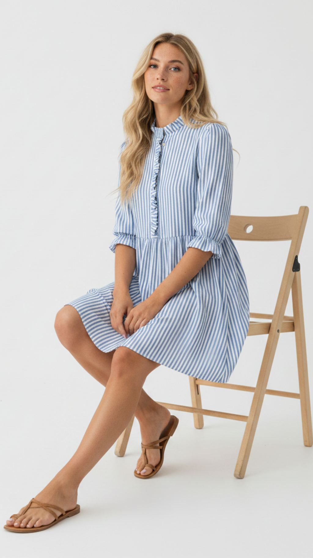 Coastal Stripe Shirt Dress