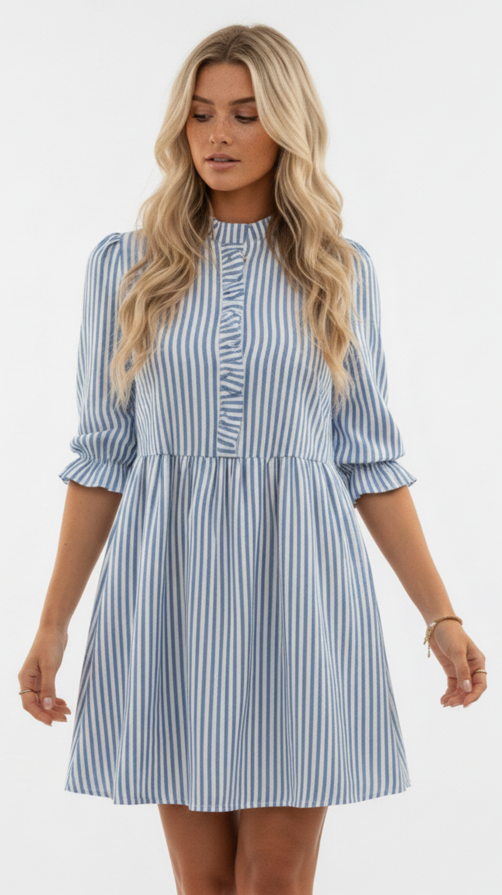 Coastal Stripe Shirt Dress