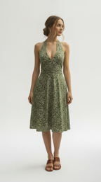 Sage Meadow Halter Midi