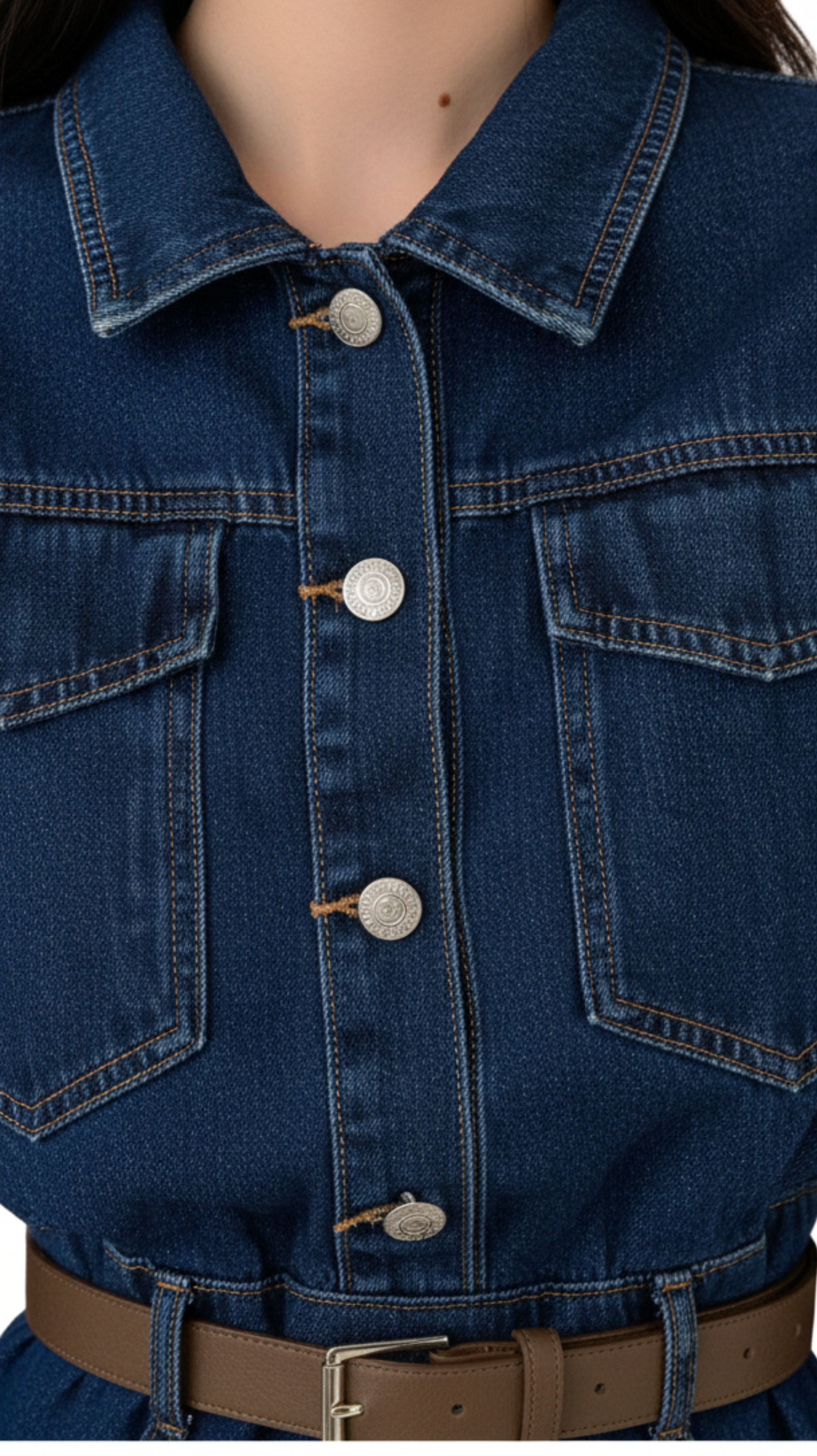 Belted Denim Shirtdress