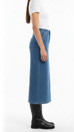 Highline Slit Denim Midi