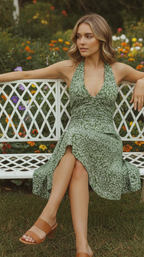 Sage Meadow Halter Midi