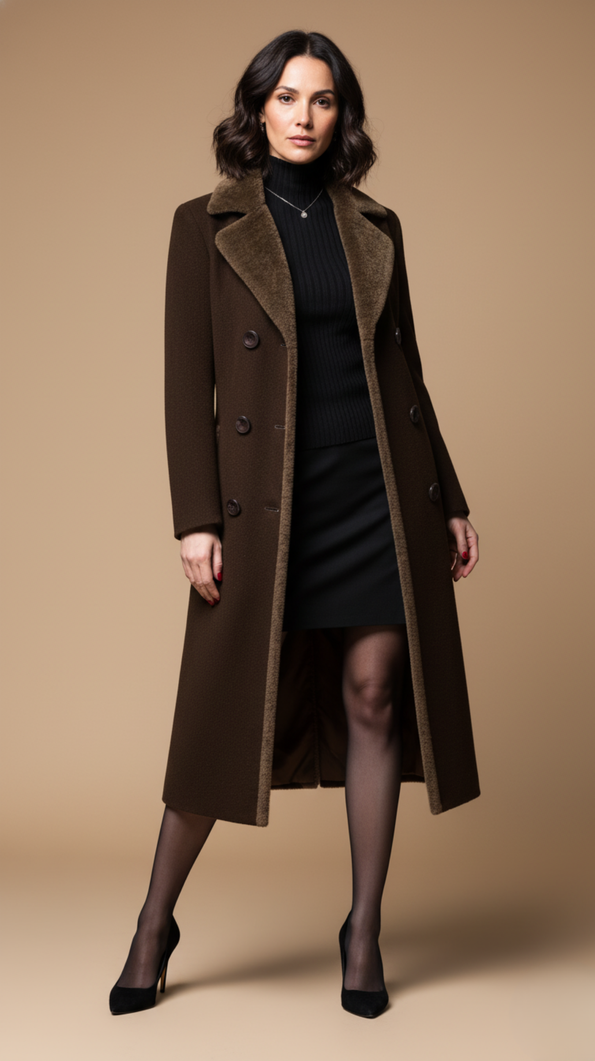 Classic  Double-Breasted Wool Coat