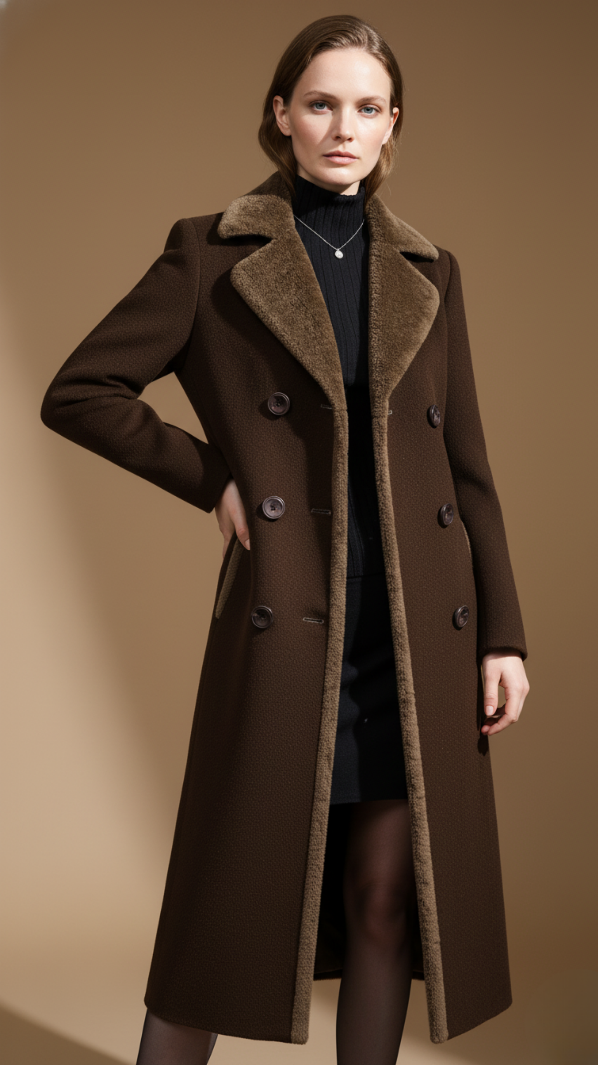 Classic  Double-Breasted Wool Coat