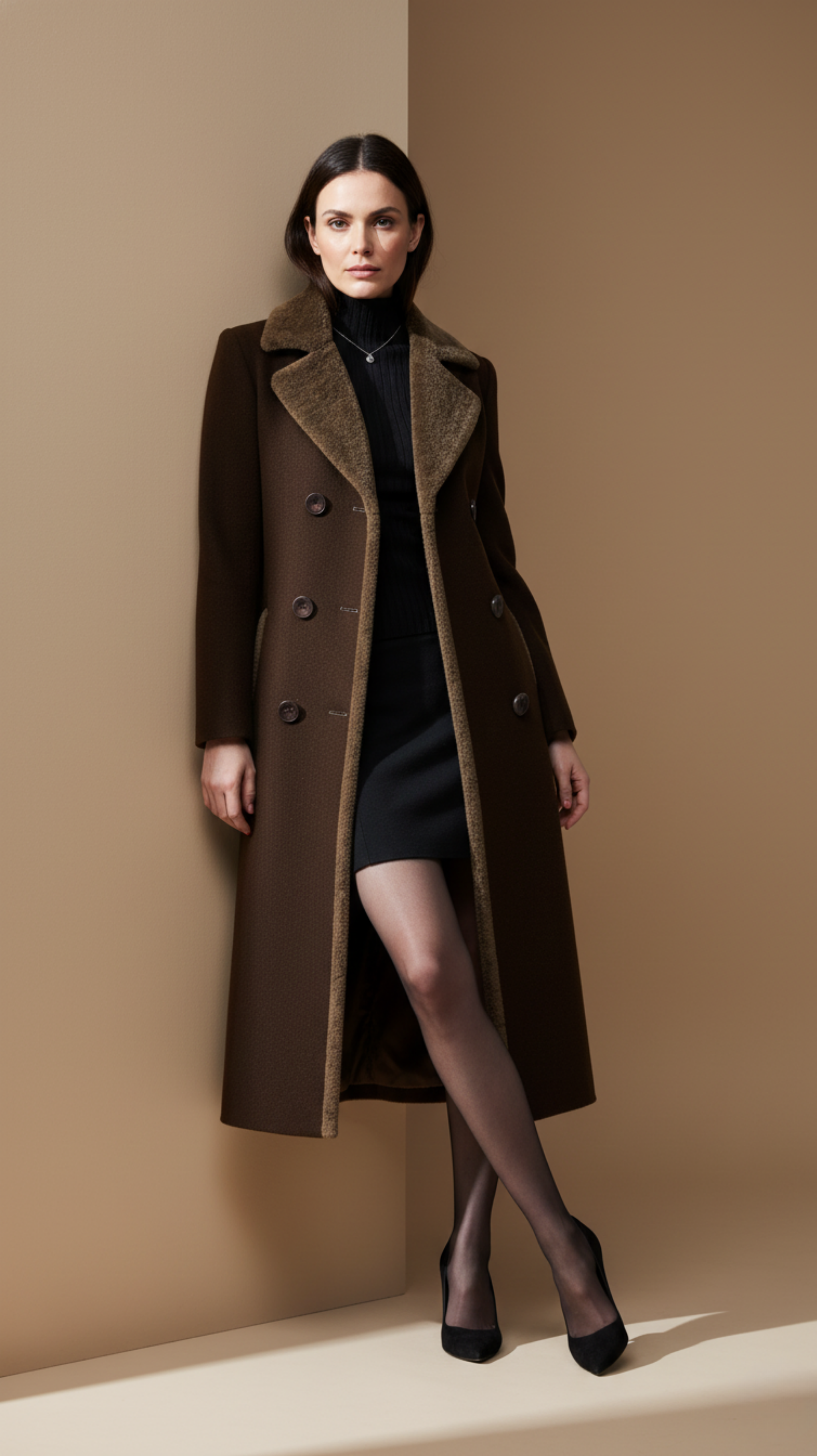 Classic  Double-Breasted Wool Coat