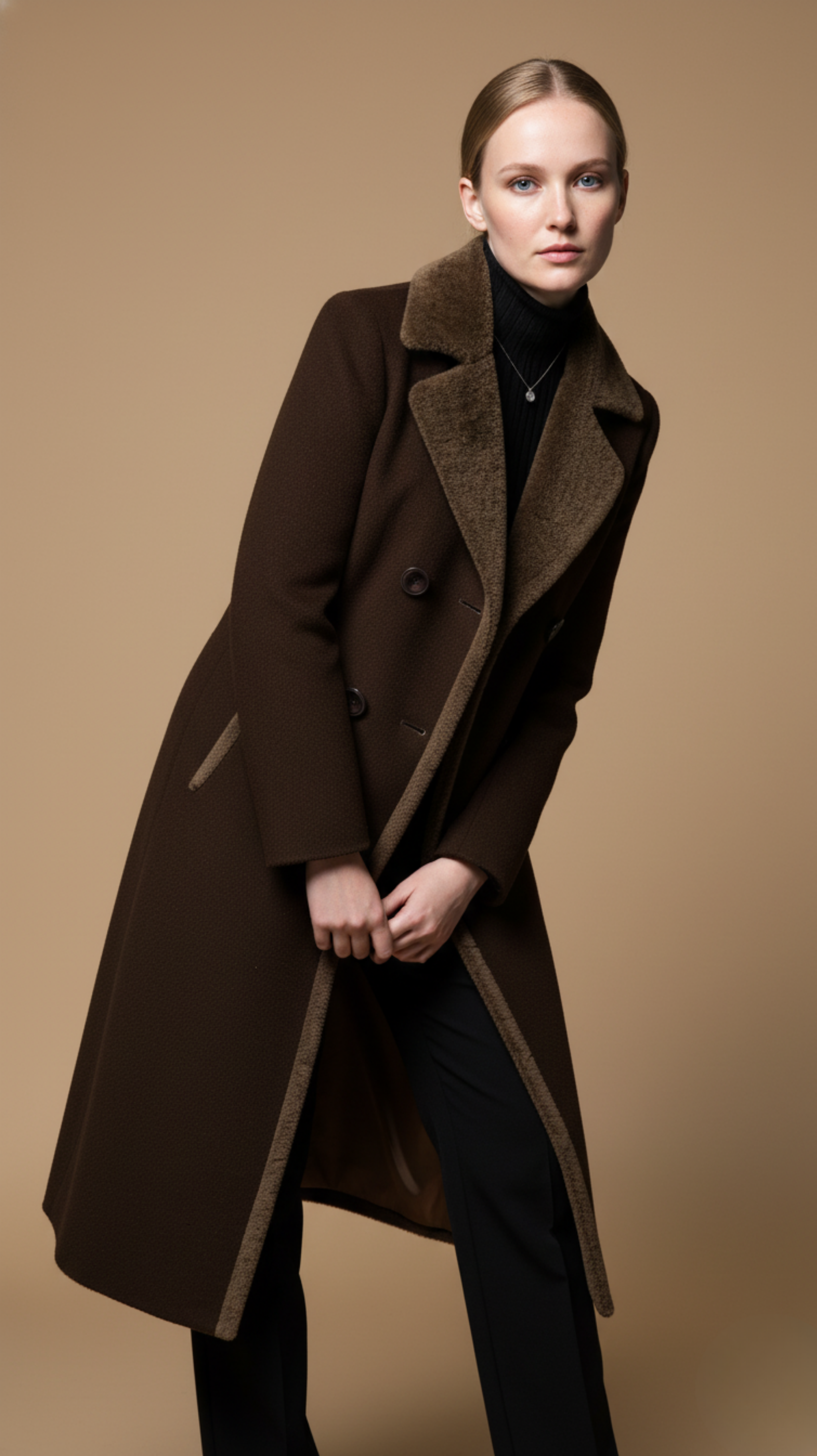 Classic  Double-Breasted Wool Coat