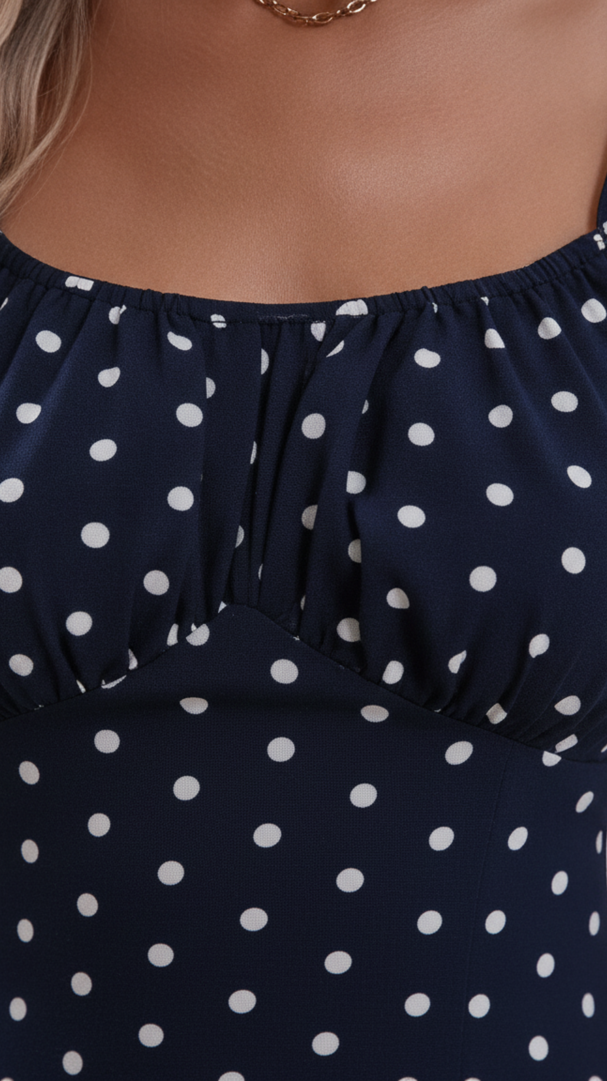 Midnight Dot Slip Midi