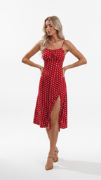 Brooklyn Cherry Slip Midi