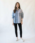 Mixed Media Button Down Shirt