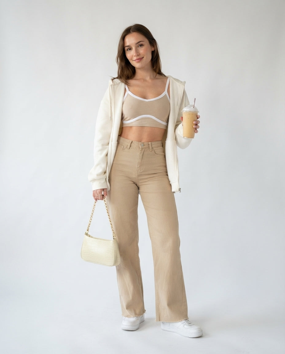 High Rise Wide Leg Trousers