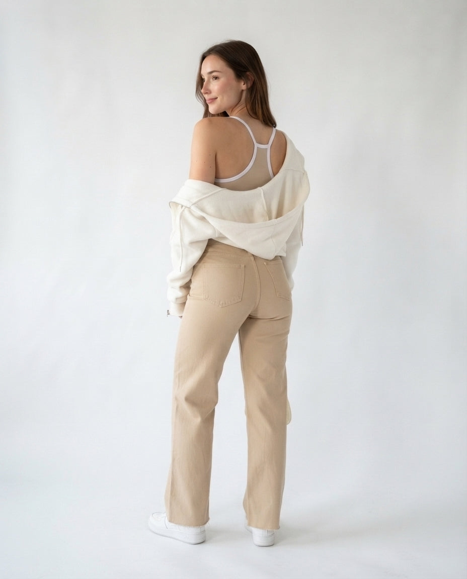 High Rise Wide Leg Trousers