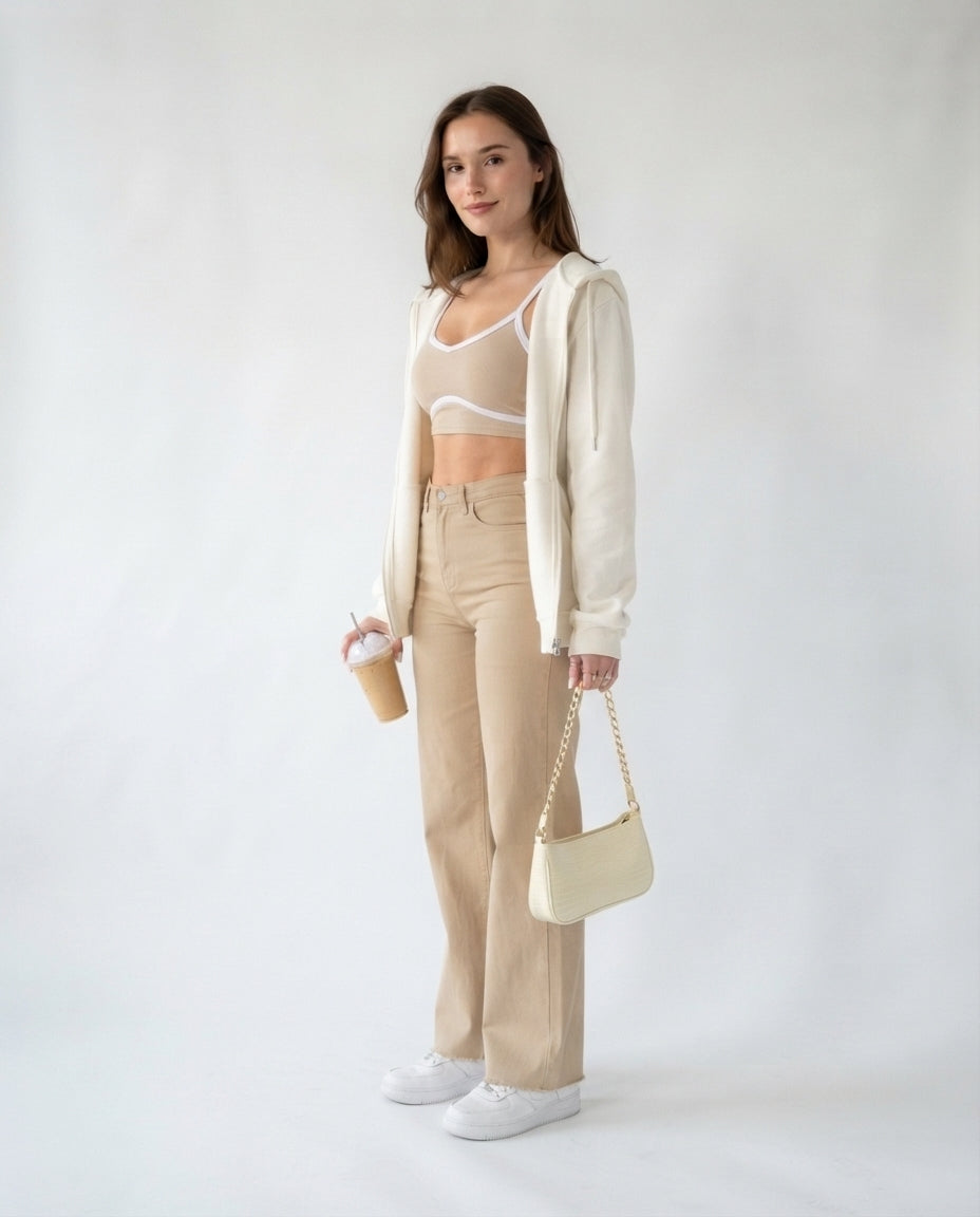 High Rise Wide Leg Trousers