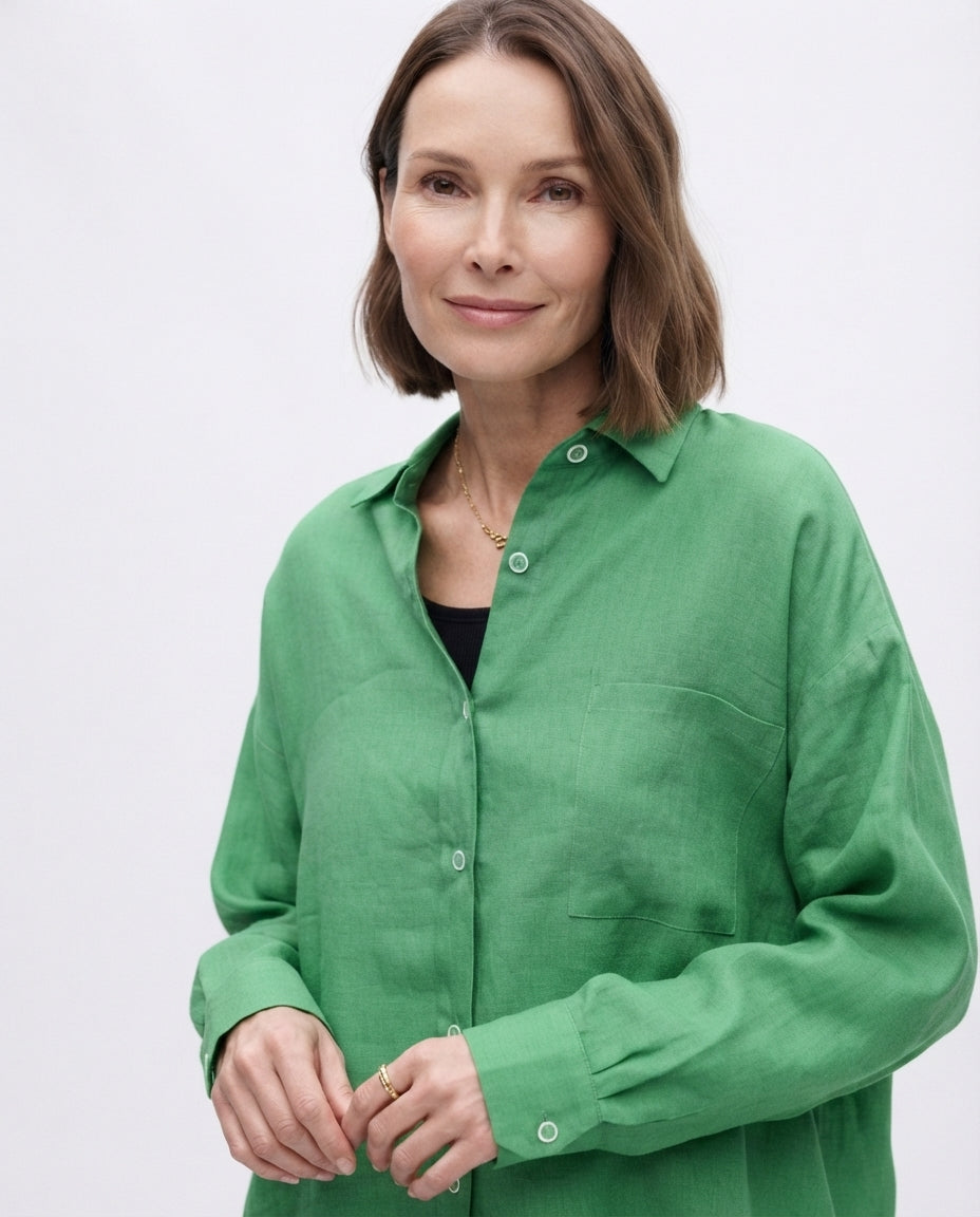 Relaxed Button Down Short Set