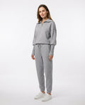 Zip Collar Knit Lounge Set